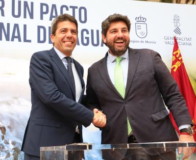 Mazón y López Miras exigen un Pacto Nacional del Agua que garantice la cohesión y el equilibrio territorial de España